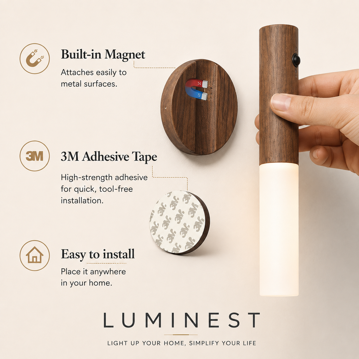 Lampara Nocturna Inteligente Con Sensor De Movimiento