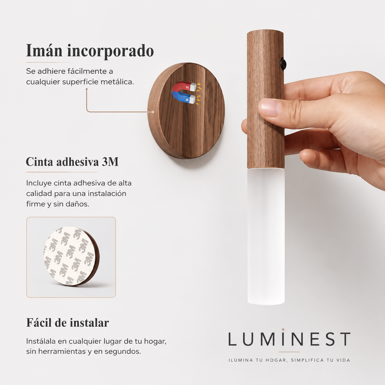 Lampara Nocturna Inteligente Con Sensor De Movimiento