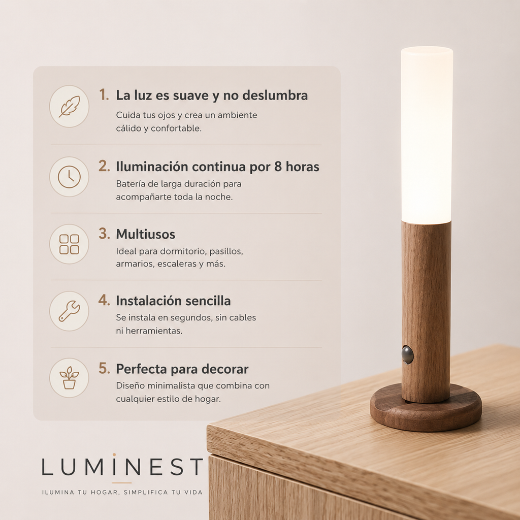 Lampara Nocturna Inteligente Con Sensor De Movimiento